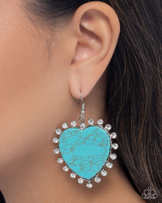 Dazzling Damsel - Blue - Paparazzi Earring Image