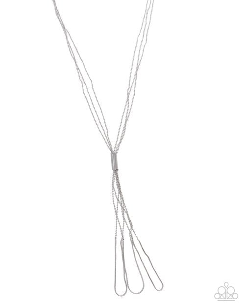 Threaded Transit - Silver - Paparazzi Necklace Image