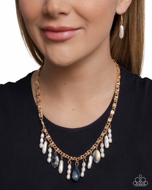 Dangling Destination - Blue - Paparazzi Necklace Image