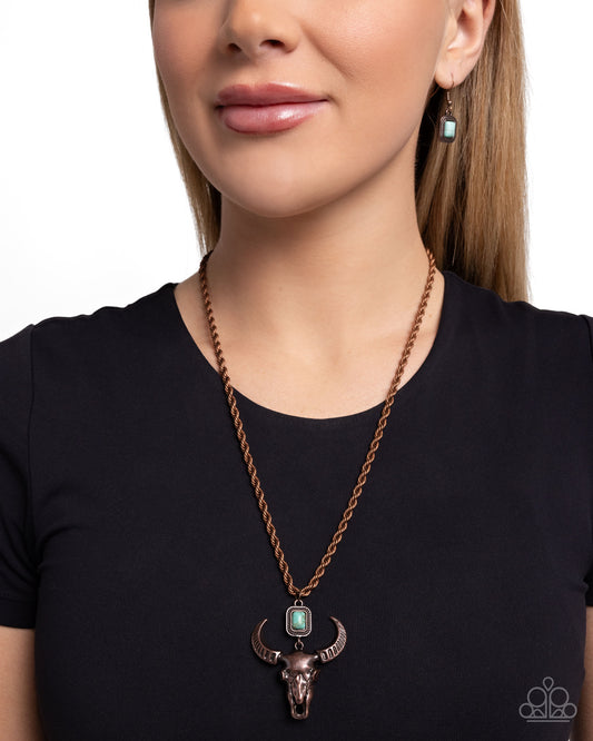 Longhorn Leisure - Copper - Paparazzi Necklace Image