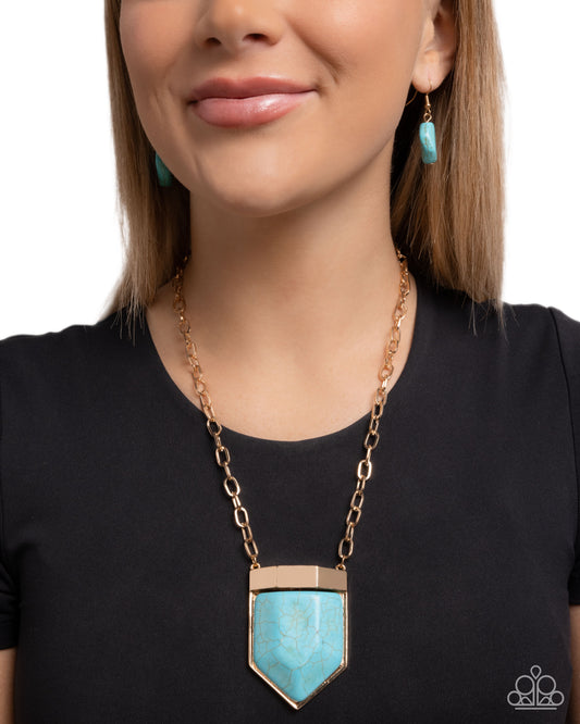 Pendant Passage - Gold - Paparazzi Necklace Image