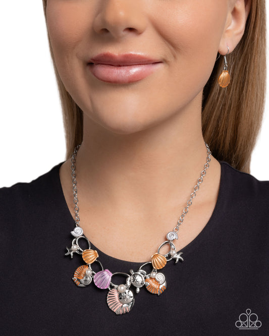 Oceanic Octave - Orange - Paparazzi Necklace Image