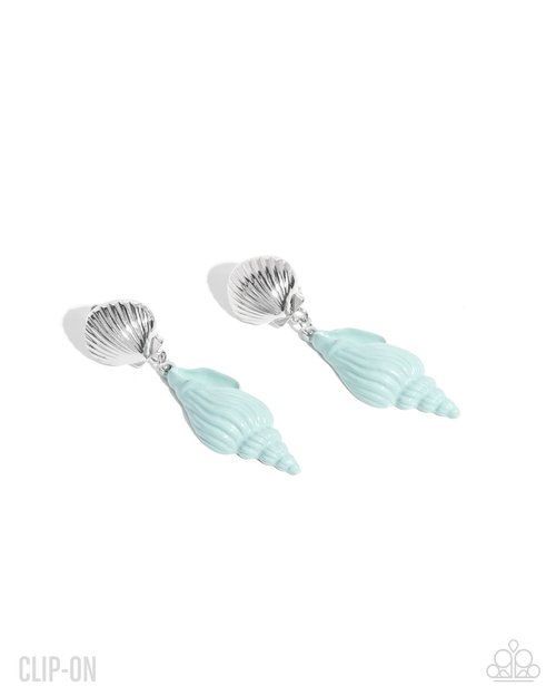 Coastal Collage - Blue - Paparazzi Earring Image