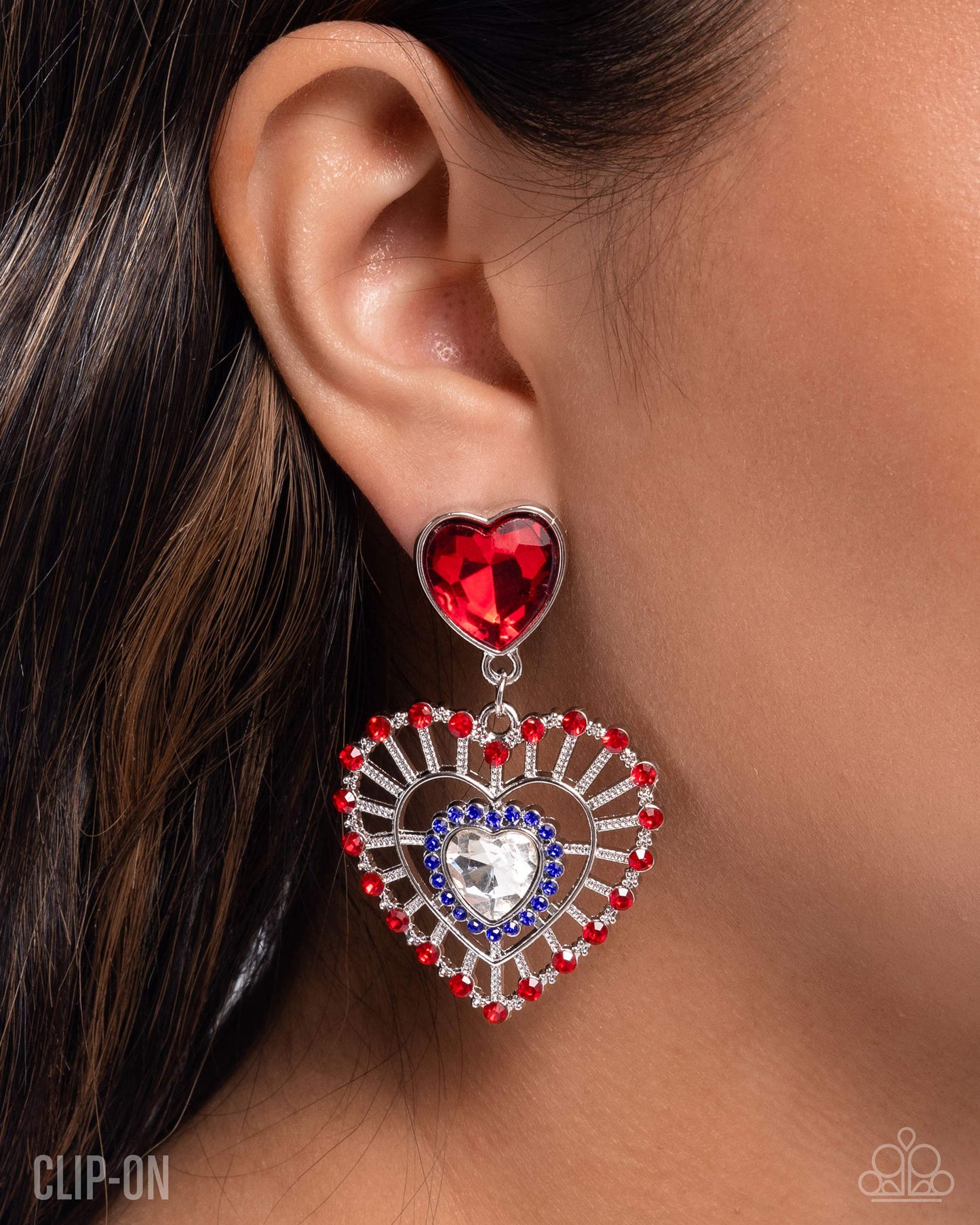 Patriotic Pattern - Earrings - Paparazzi Earring Image