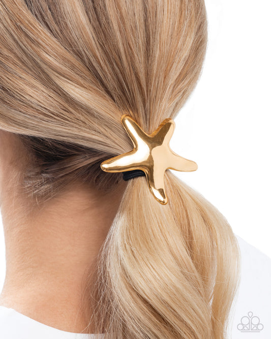 Sleek Starfish - Gold - Paparazzi Hair Accessories Image