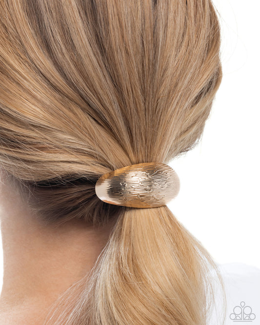 Iconic Indentation - Gold - Paparazzi Hair Accessories Image