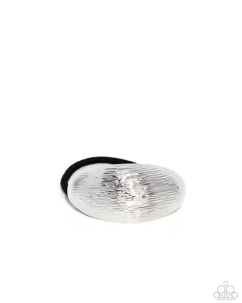 Iconic Indentation - Silver - Paparazzi Hair Accessories Image