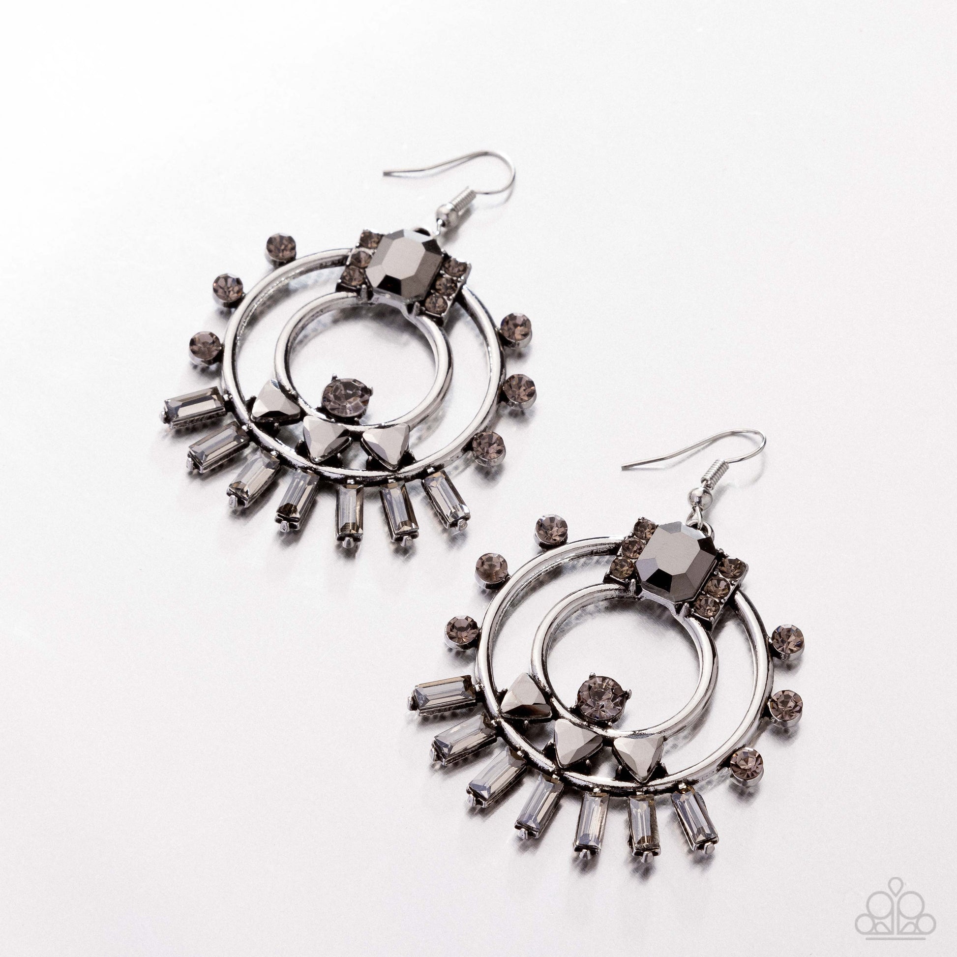 Concentric Conversation - Silver - Paparazzi Earring Image