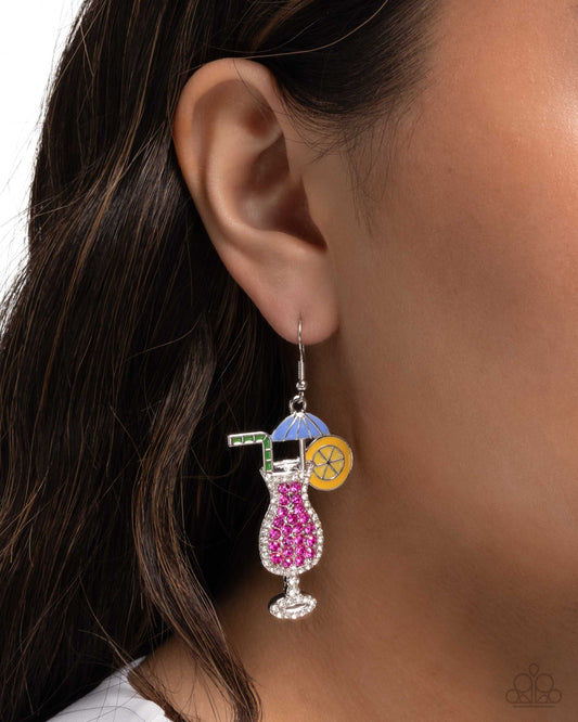 Delightful Daiquiri - Pink - Paparazzi Earring Image