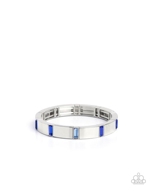 Glistening Gesture - Blue - Paparazzi Bracelet Image