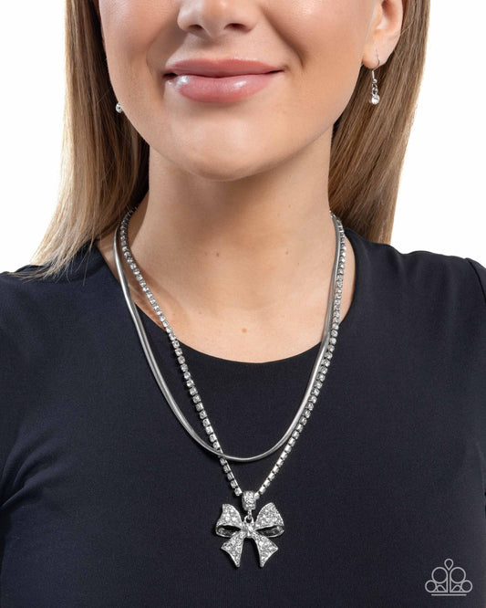 Cheerful Coquette - White - Paparazzi Necklace Image