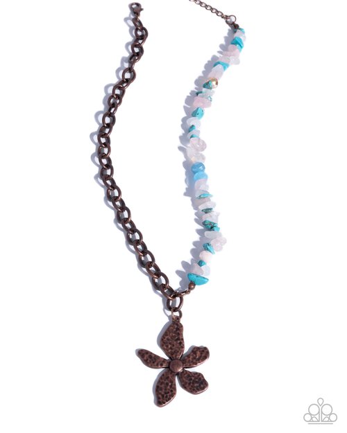 Floral Feint - Copper - Paparazzi Necklace Image