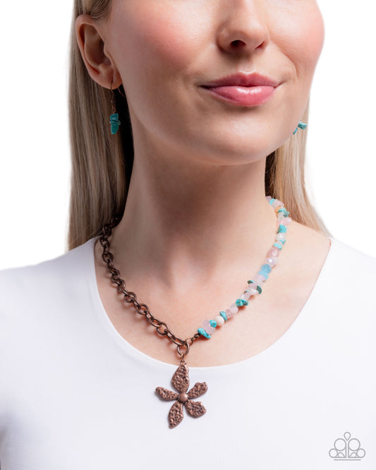 Floral Feint - Copper - Paparazzi Necklace Image