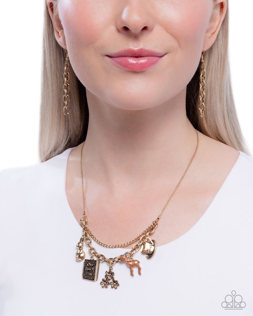 Storybook Setting - Gold - Paparazzi Necklace Image