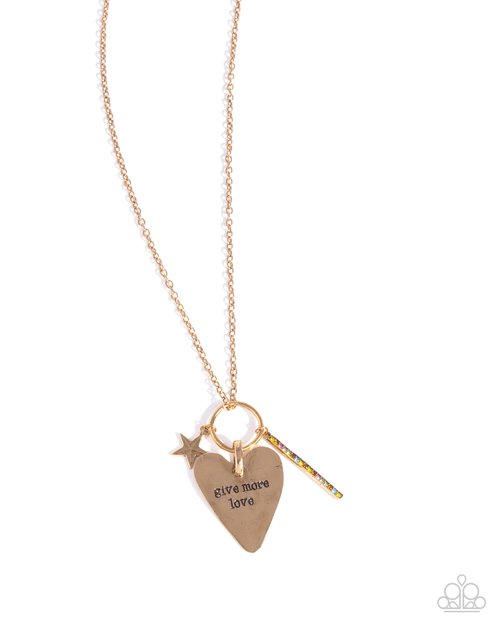 Give More Affection - Yellow - Paparazzi Necklace Image