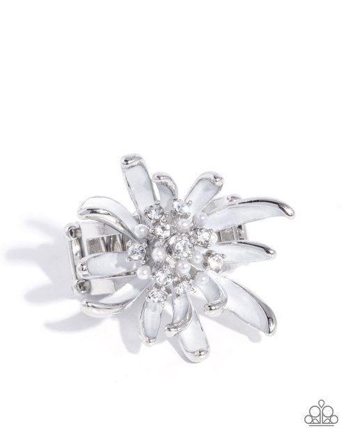 Floral Faculty - White - Paparazzi Ring Image