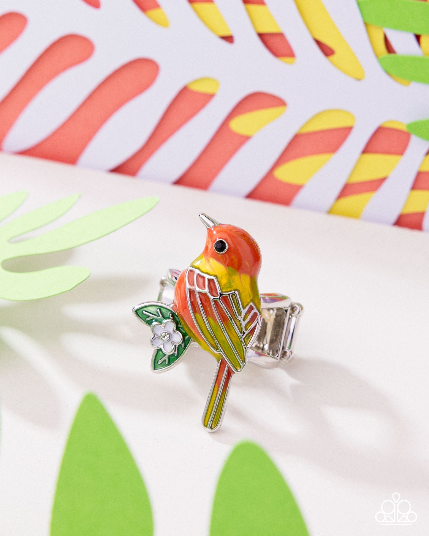 Nestled Nightingale - Yellow - Paparazzi Ring Image