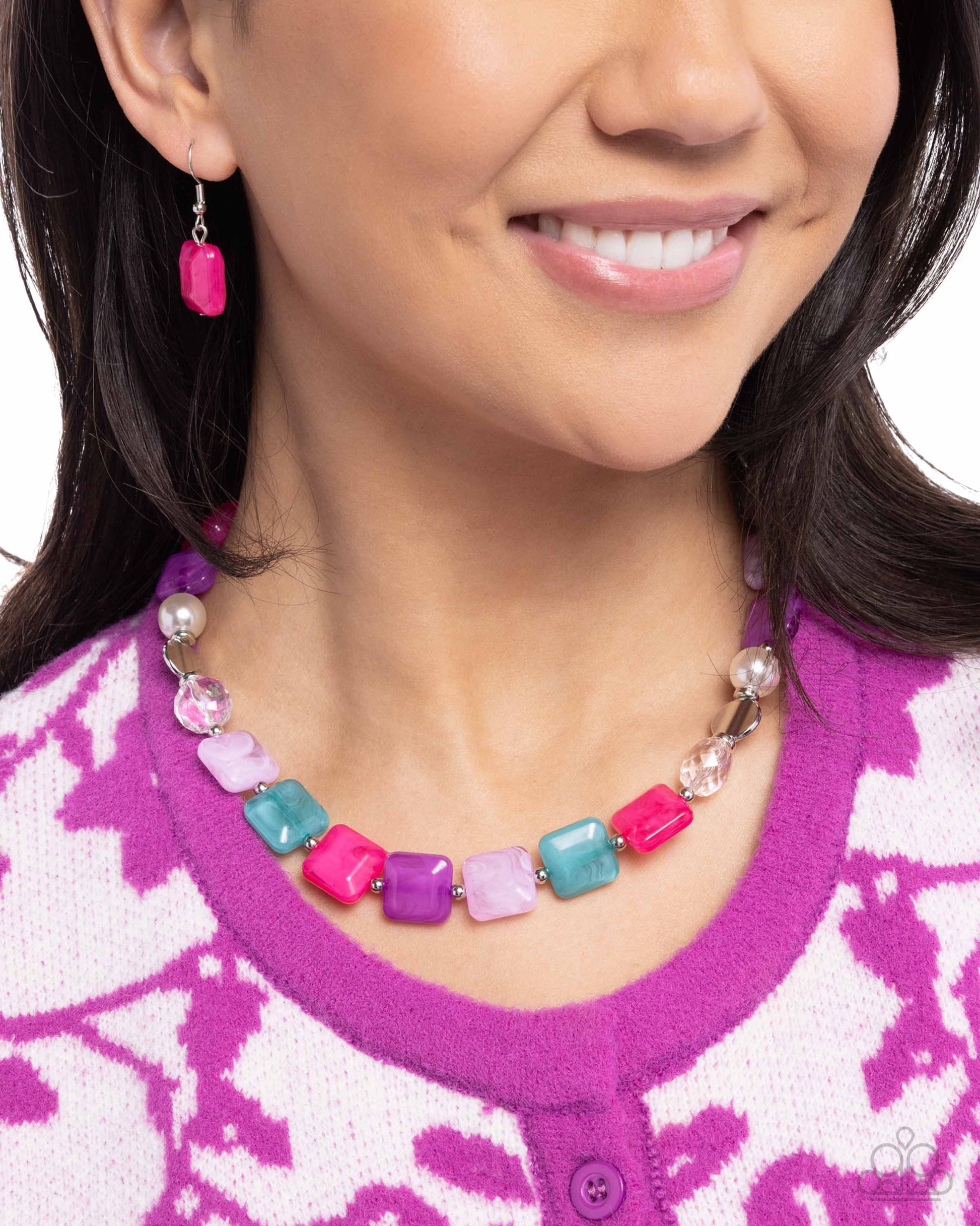 Continuous Cubes - Complete Look - Pink - Paparazzi Product Image