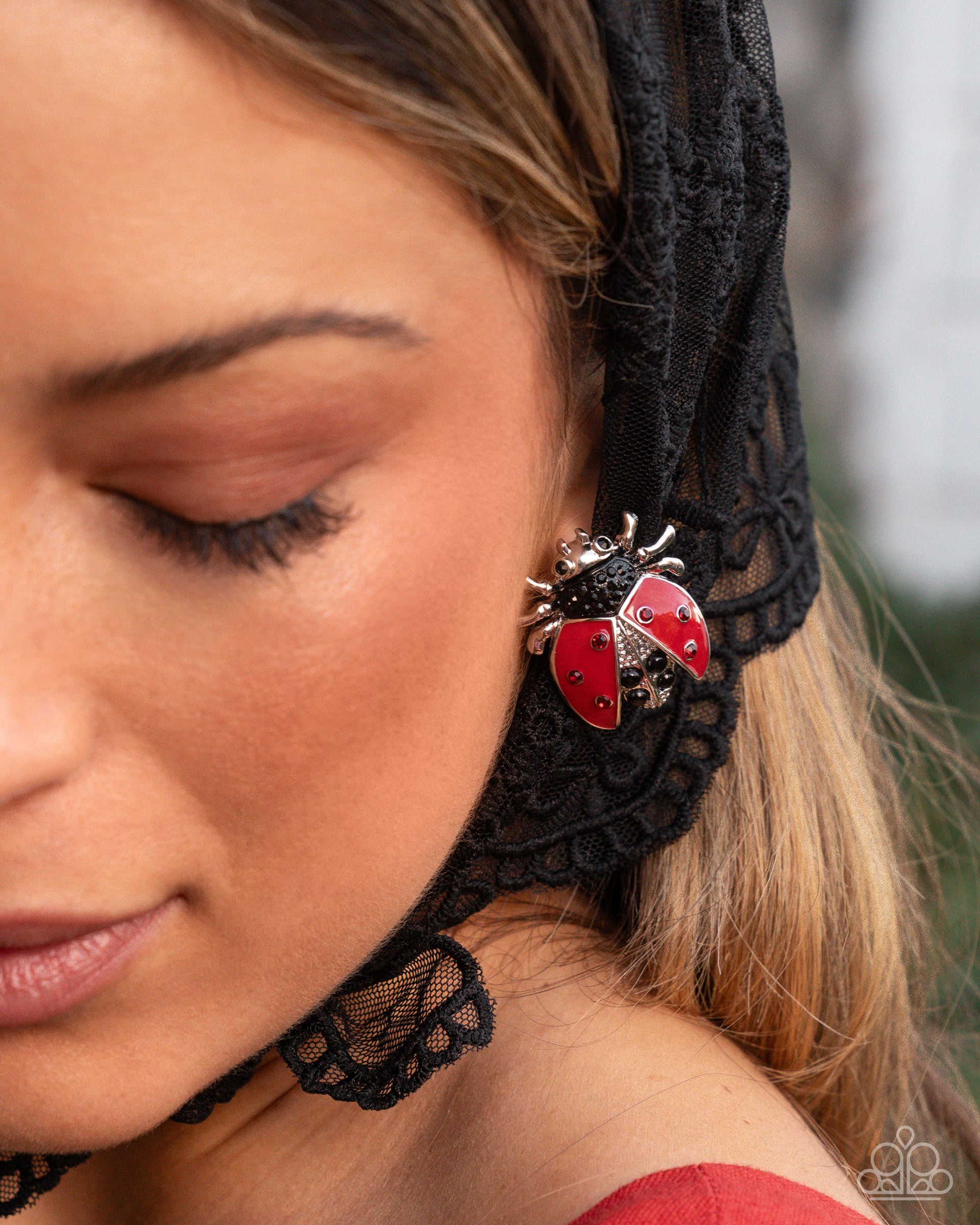 Lavish Ladybug - Red - Paparazzi Earring Image