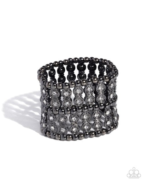 Stacked Significance - Black - Paparazzi Bracelet Image