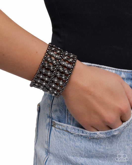 Stacked Significance - Black - Paparazzi Bracelet Image