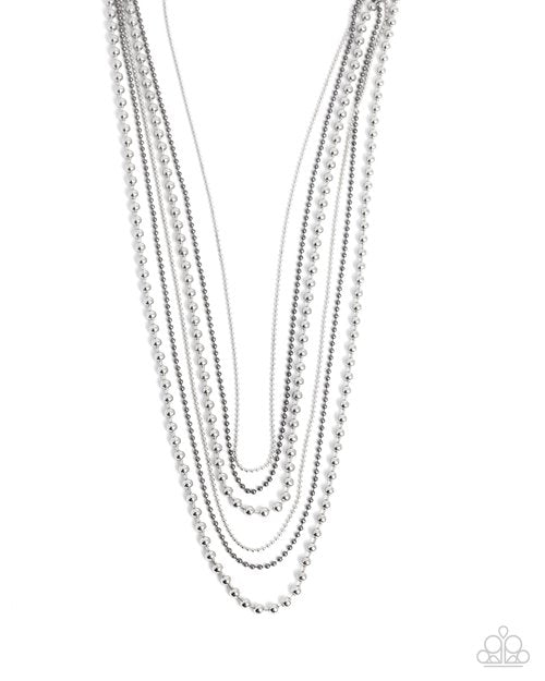 Lockdown Layers - Silver - Paparazzi Necklace Image