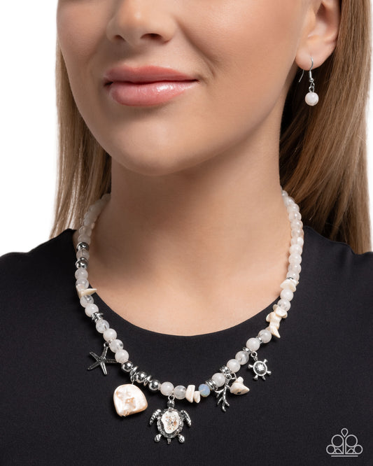 Operation Ocean - White - Paparazzi Necklace Image
