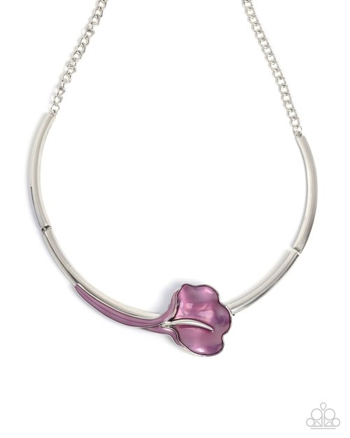 Calla Lily Chic - Purple - Paparazzi Necklace Image