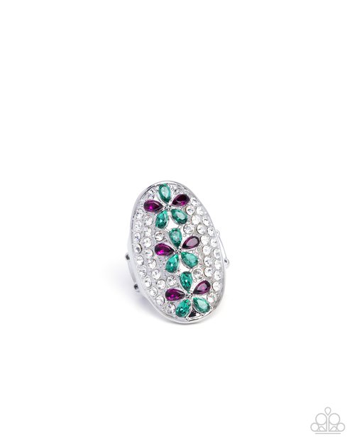 Linear Lush - Green - Paparazzi Ring Image