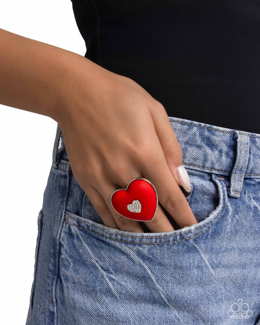 As Long As Youre Mine - Red - Paparazzi Ring Image