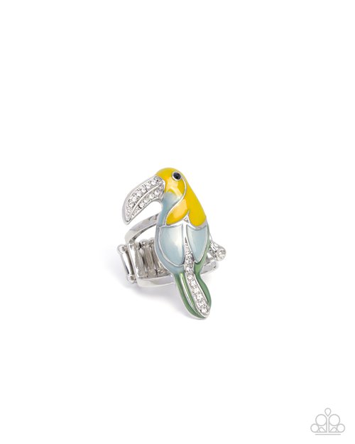 Twinkling Toucan - Yellow - Paparazzi Ring Image