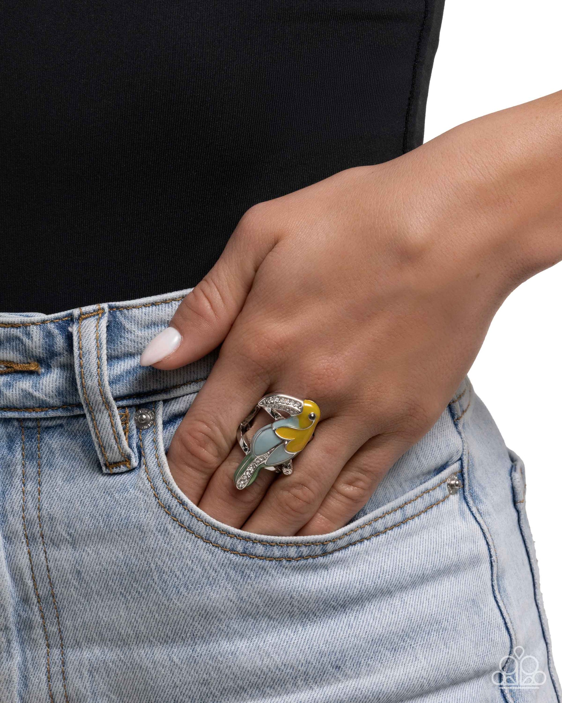 Twinkling Toucan - Yellow - Paparazzi Ring Image