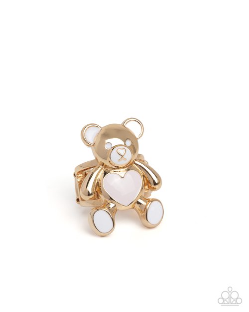 Timeless Teddy - Gold - Paparazzi Ring Image