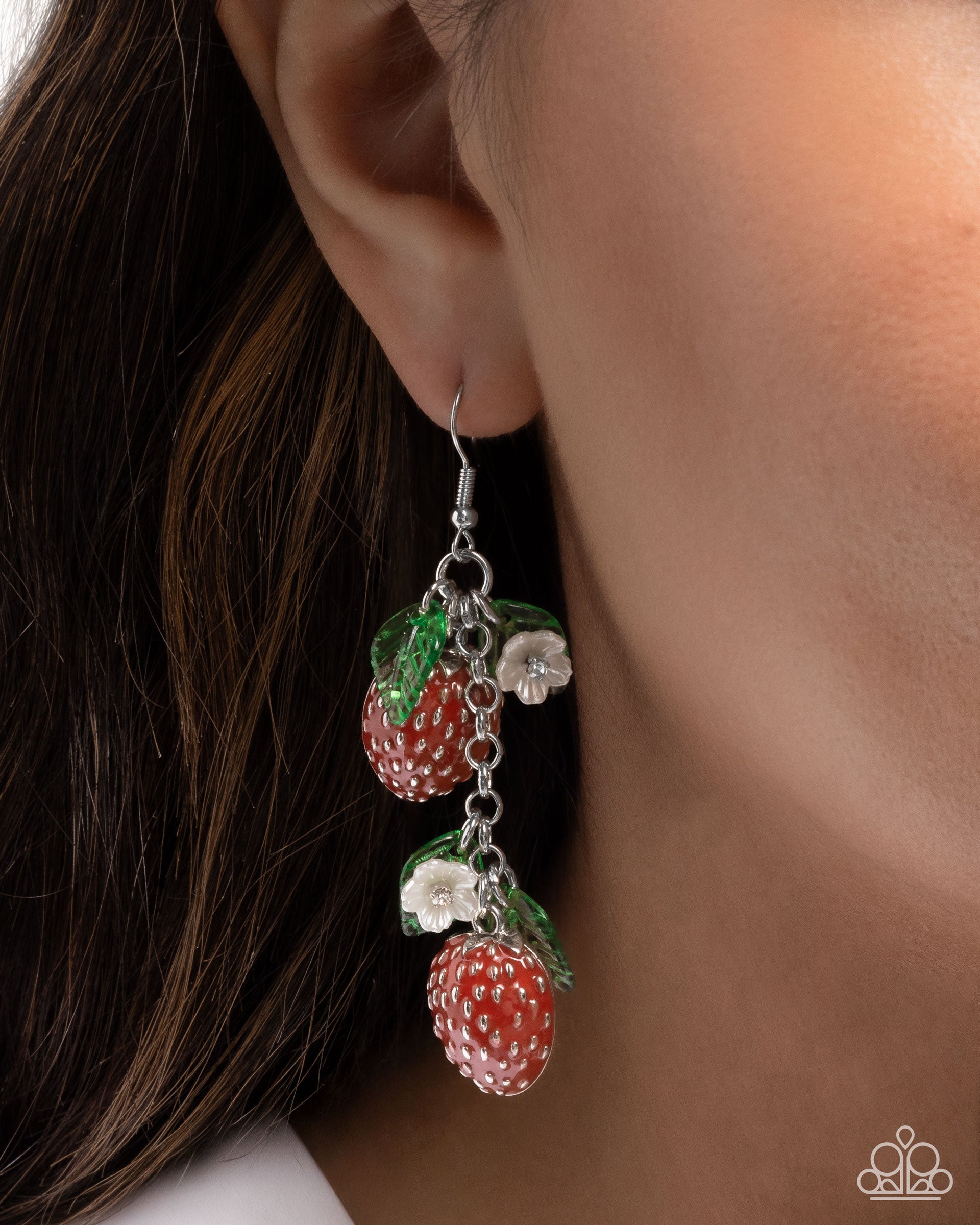 Seize the Strawberries - Paparazzi Earring Image