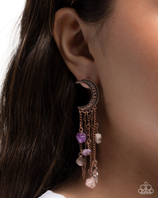 Crescent Call - Copper - Paparazzi Earring Image
