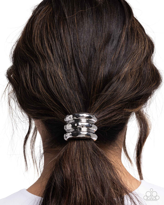Crimped Celebrity - Silver - Paparazzi Hair Accessories Image
