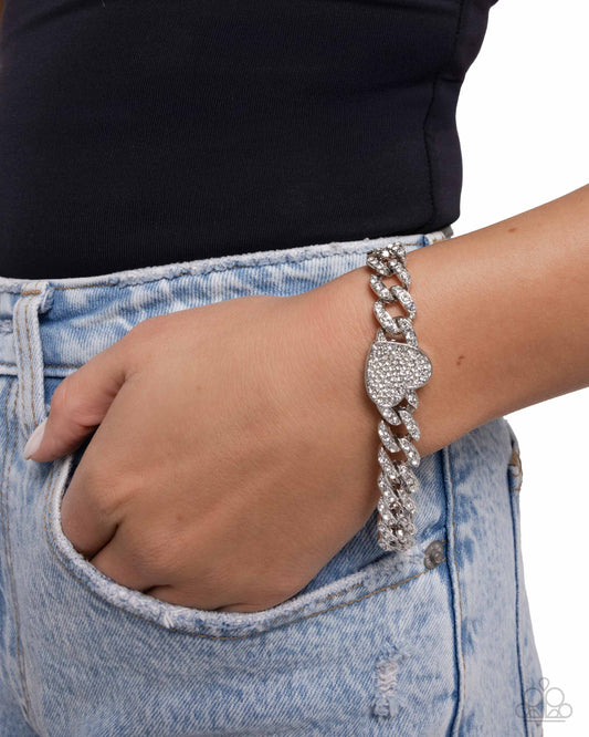 Humane Hearts - White - Paparazzi Bracelet Image