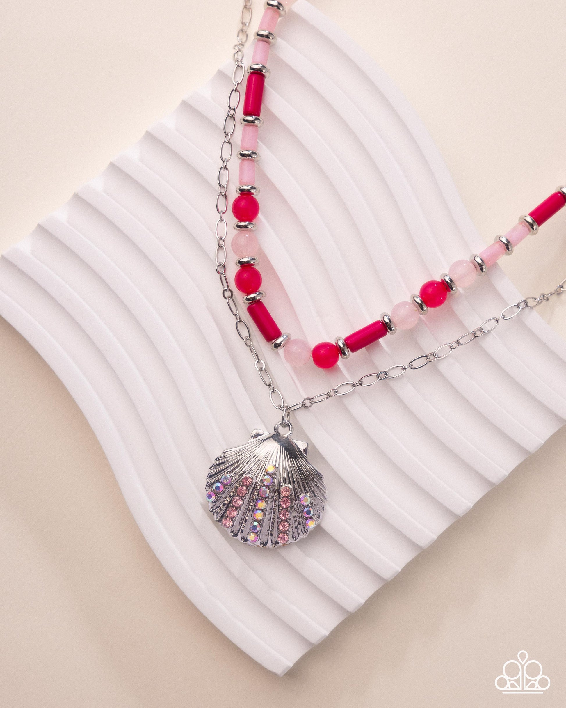 Superior Seashell - Pink - Paparazzi Necklace Image
