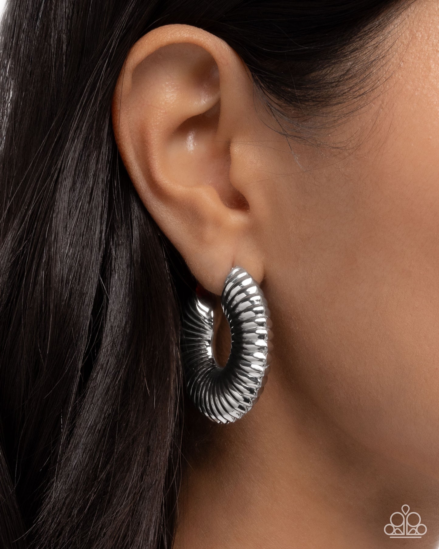 Spontaneous Spirals - Silver - Paparazzi Earring Image