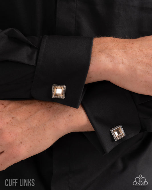 Collectors Cuff Links - Silver - Paparazzi Bracelet Image