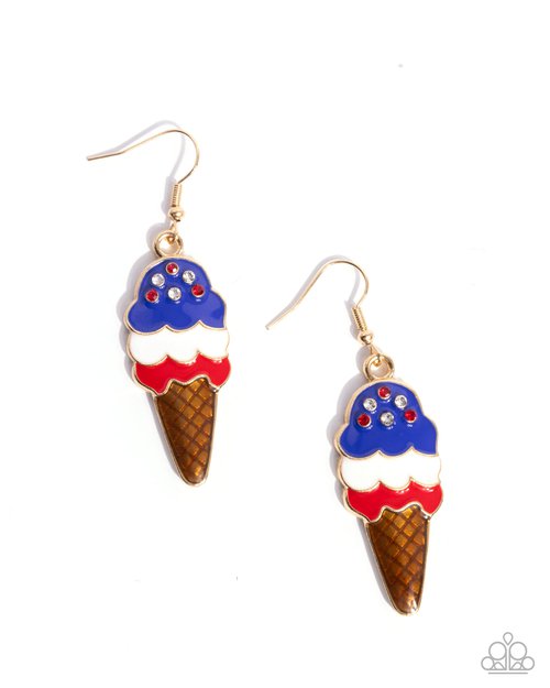 Imaginative Ice Cream - Paparazzi Earring Image