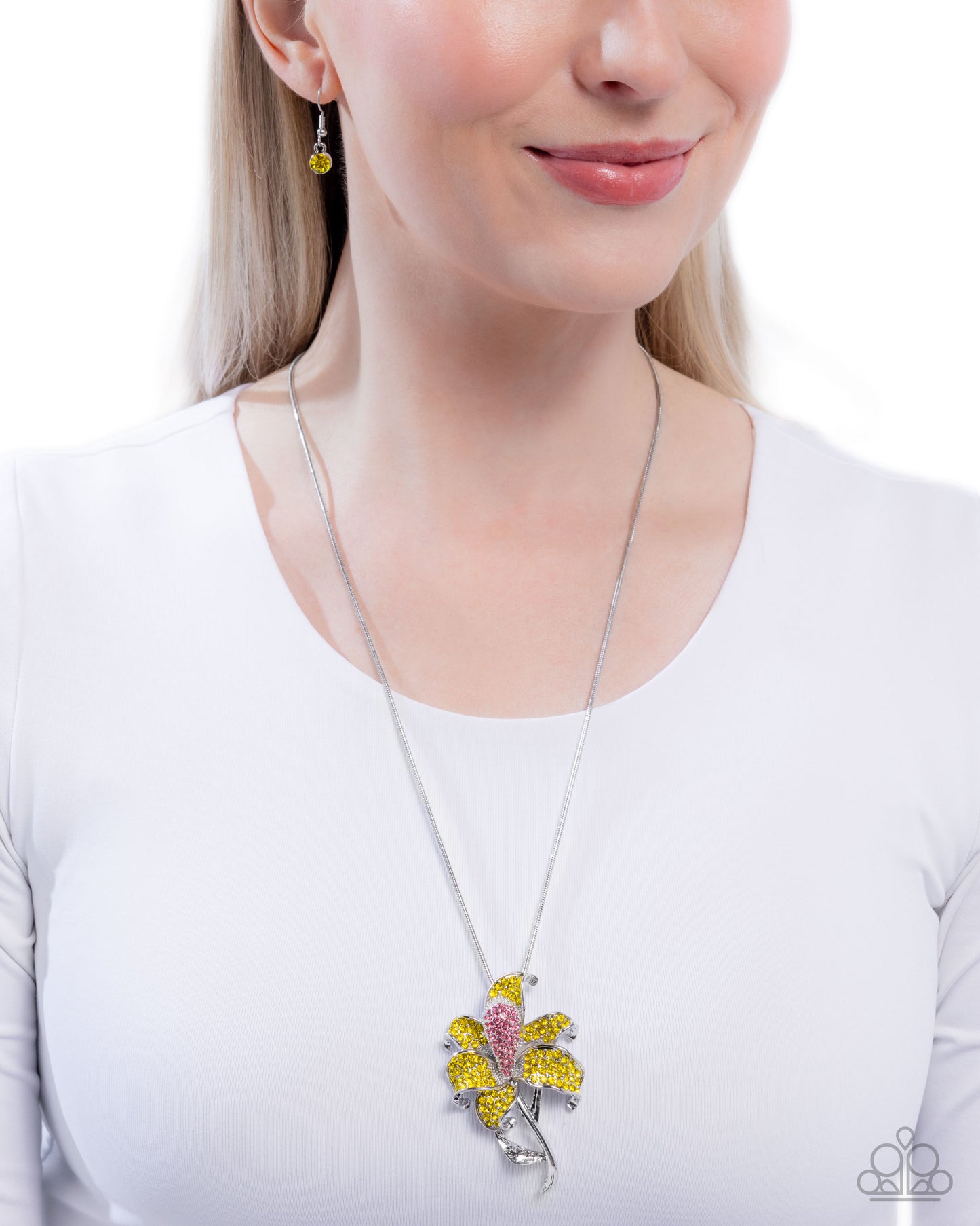 Lily Luminescence - Yellow - Paparazzi Necklace Image