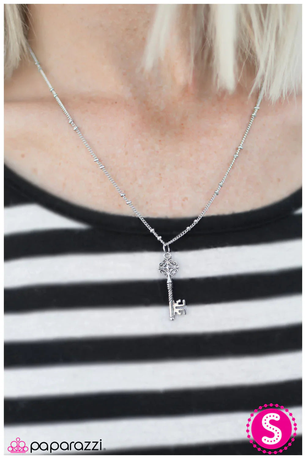 Paparazzi Necklace ~ Secret Love  - Silver