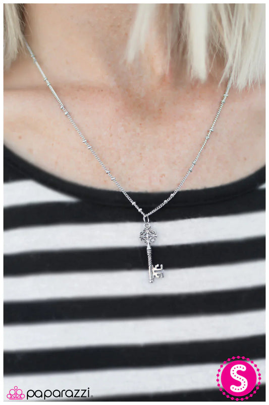 Paparazzi Necklace ~ Secret Love  - Silver