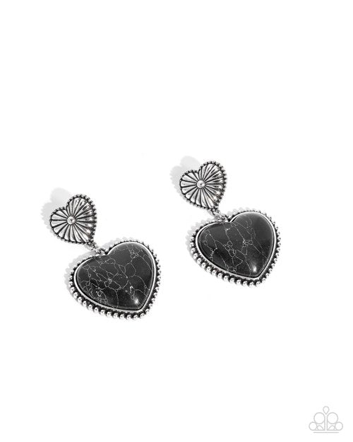 Rustic Reinvention - Black - Paparazzi Earring Image