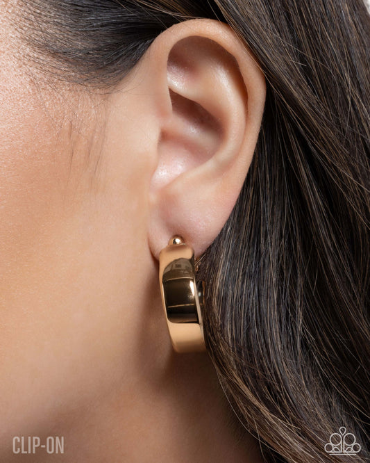 Sleek Spell - Gold - Paparazzi Earring Image