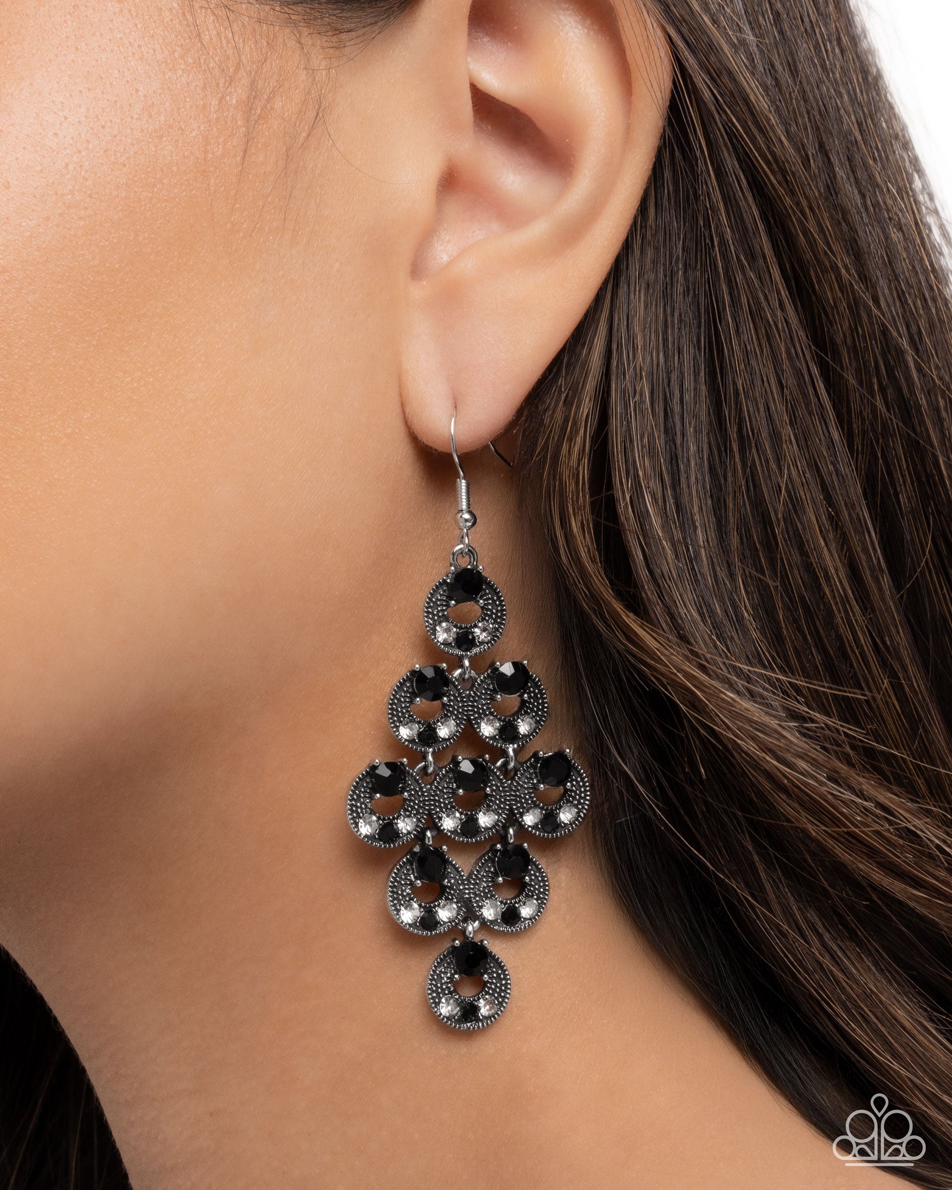 Find Your Sparkle - Black - Paparazzi Earring Image