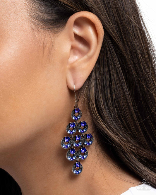 Find Your Sparkle - Blue - Paparazzi Earring Image