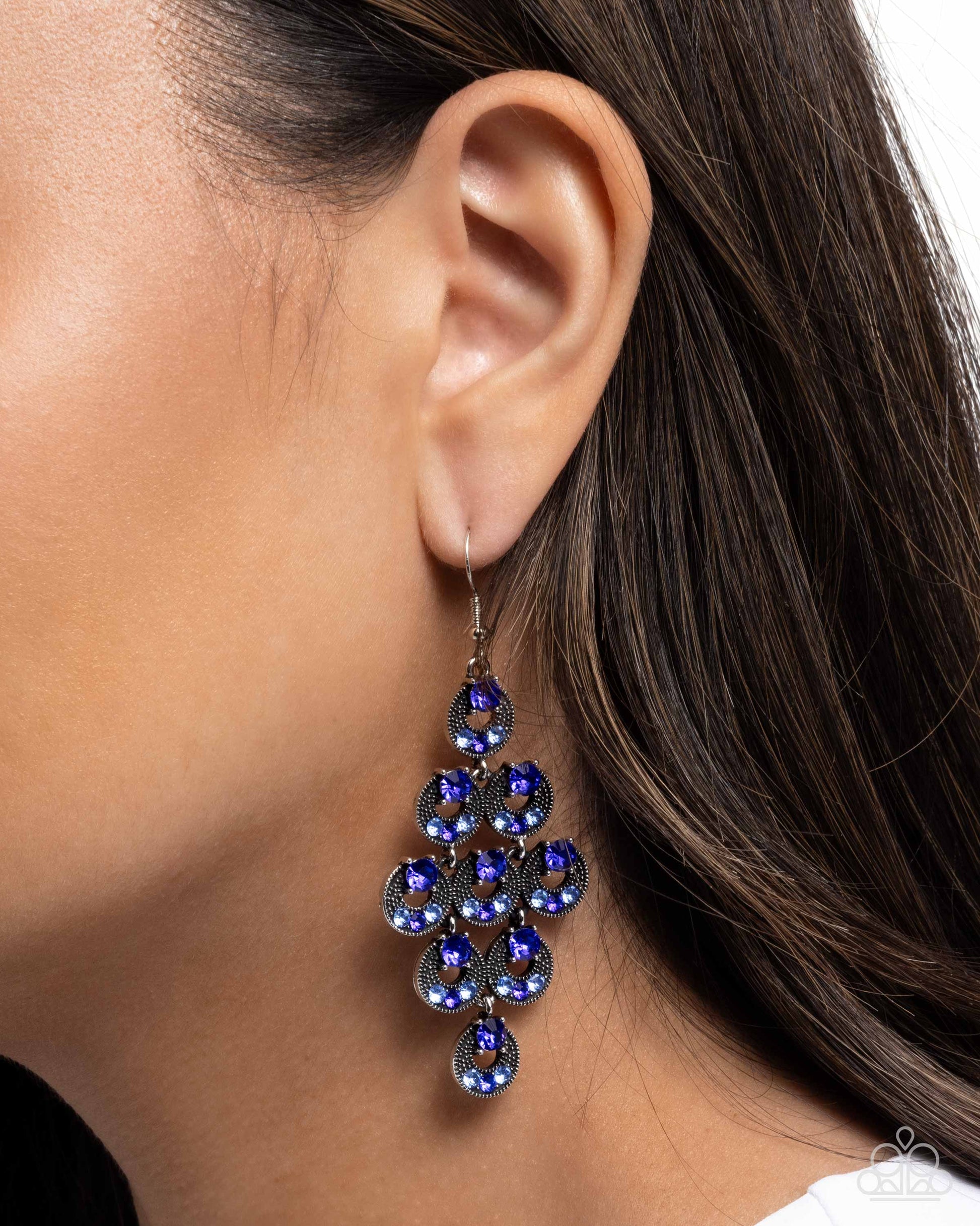 Find Your Sparkle - Blue - Paparazzi Earring Image