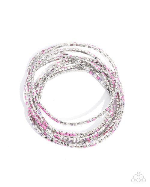 Candlelight Cascade - Purple - Paparazzi Bracelet Image